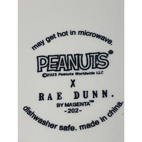 Peanuts X Rae Dunn Ceramic Dog Bowl "Feed Me" Design Dishwasher Safe New - Picture 4 of 4